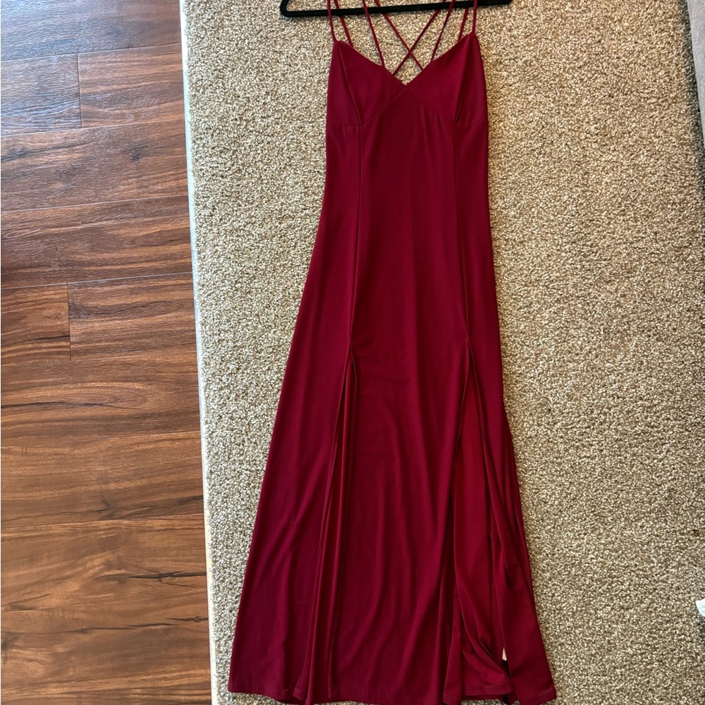 Charlotte Russe Burgundy Maxi Dress